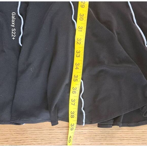 Sandra Darren got and flare black dress with satin trim - Picture 4 of 12